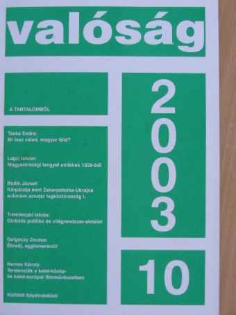 Botlik József - Valóság 2003. október [antikvár]
