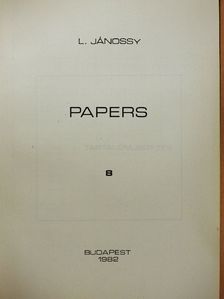 Dr. Jánossy Lajos - Papers 8. [antikvár]