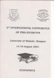 Lehoczky László, Kalmár László - 3rd International Conference  of PDH Students: Economics [antikvár]