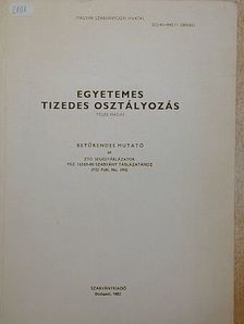 Egyetemes tizedes osztályozás [antikvár]