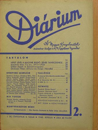 Birkás Endre - Diárium 1940. április [antikvár]