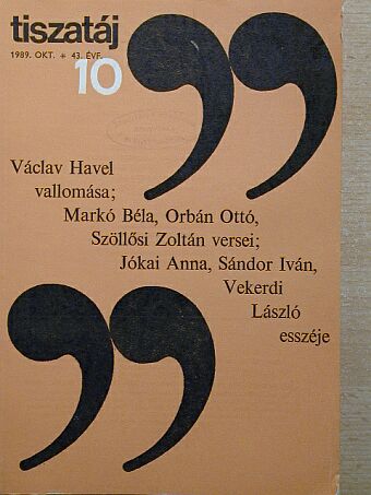 Alföldy Jenő - Tiszatáj 1989. október [antikvár]
