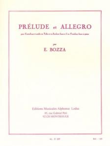 BOZZA, E. - PRÉLUDE ET ALLEGRO POUR CONTREBASSE OU TUBA UT ET PIANO