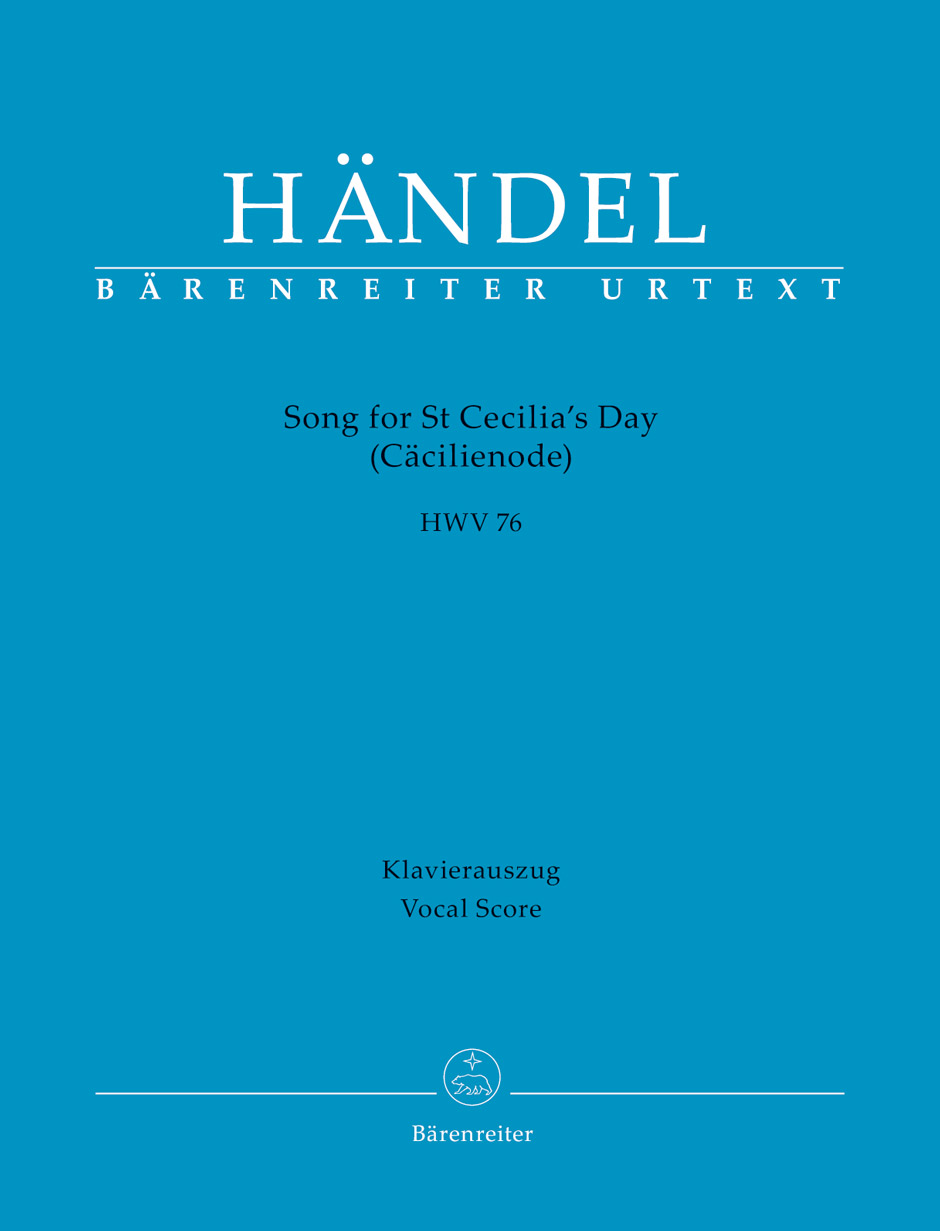 HAENDEL - SONG FOR ST CECILIA'S DAY (CÄCILIENODE)  HWV 76 KLAVIERAUSZUG