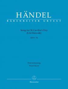 HAENDEL - SONG FOR ST CECILIA'S DAY (CÄCILIENODE)  HWV 76 KLAVIERAUSZUG
