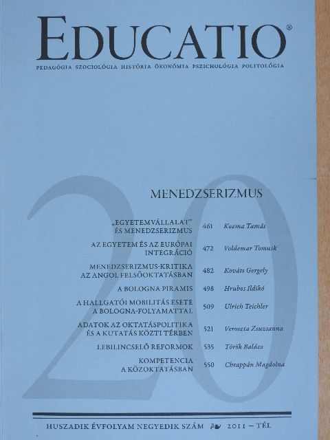 Hrubos Ildikó - Educatio 2011. tél [antikvár]