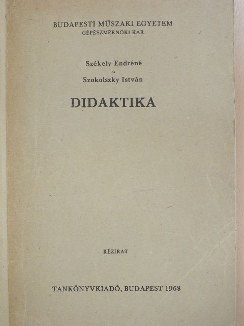 Székely Endréné - Didaktika [antikvár]