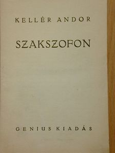 Kellér Andor - Szakszofon [antikvár]