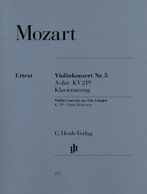 MOZART, W,A, - VIOLINKONZERT NR.5 A-DUR KV 219 KLAVIERAUSZUG URTEXT (SEIFFERT / PETRENZ)