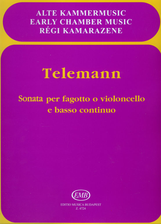 TELEMANN - SONATA PER FAGOTTO O VIOLONCELLO E BASSO CONTINUO (RUDAS IMRE)