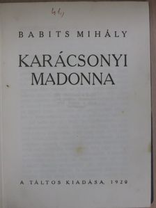 Babits Mihály - Karácsonyi Madonna [antikvár]