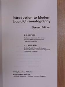 J. J. Kirkland - Introduction to Modern Liquid Chromatography [antikvár]