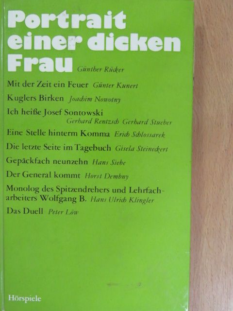 Günter Kunert - Portrait einer dicken Frau [antikvár]