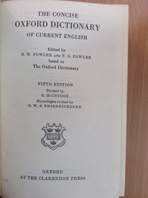 The Concise Oxford Dictionary of Current English [antikvár]