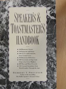 Herbert V. Prochnow - Speaker's & Toastmaster's Handbook [antikvár]