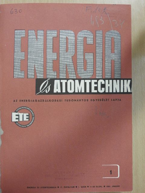 Fényes Imre - Energia és Atomtechnika 1964. január-december [antikvár]