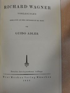 Guido Adler - Richard Wagner [antikvár]