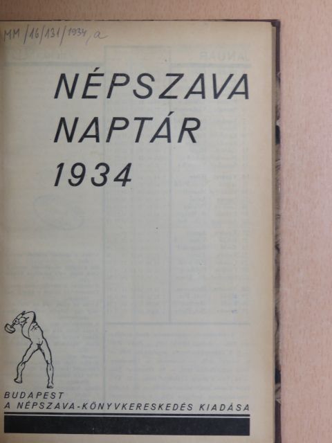 Buchinger Manó - Népszava naptár 1934 [antikvár]