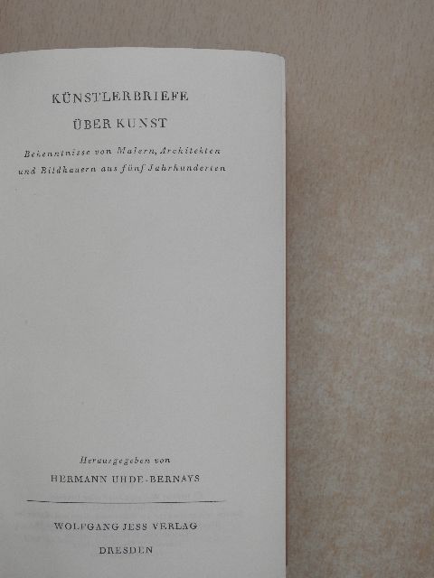 Künstlerbriefe über Kunst [antikvár]