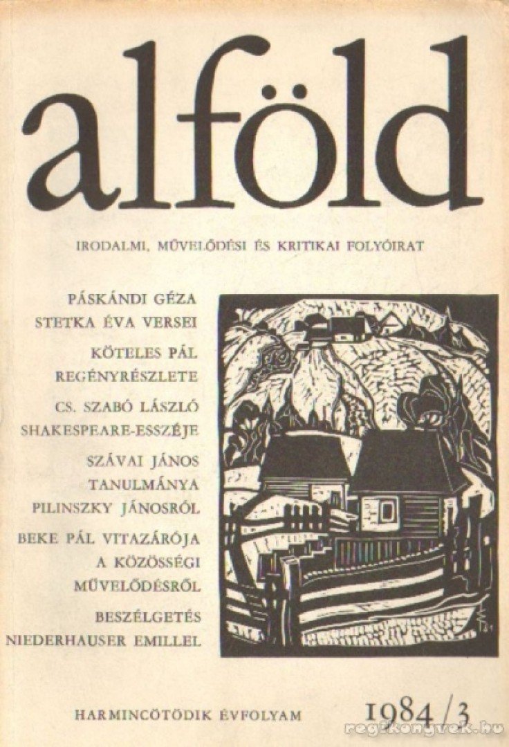 Juhász Béla - Alföld 1984/3. [antikvár]