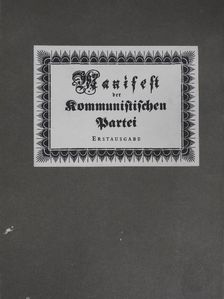 Manifest der Kommunistischen Partei (gótbetűs) [antikvár]
