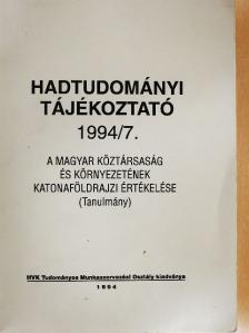 Dr. Fülöp Imre - Hadtudományi tájékoztató 1994/7. [antikvár]