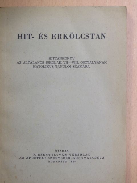 Hit- és erkölcstan [antikvár]