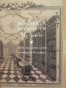 Honterus Antikvárium 57. Aukció [antikvár]