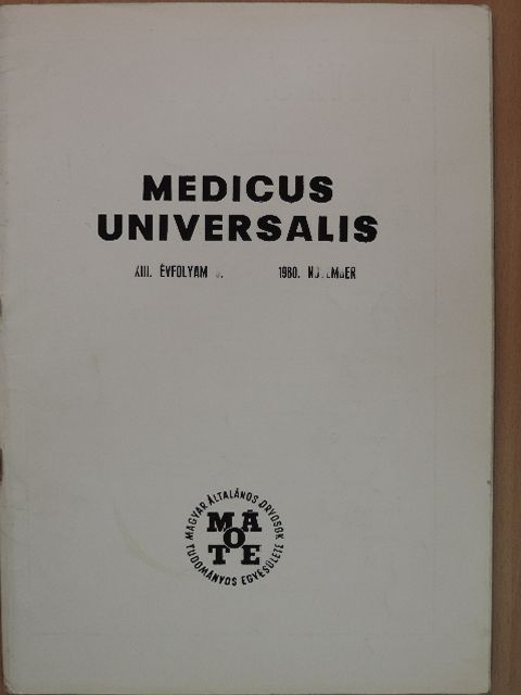 Dr. Arnold Csaba - Medicus Universalis 1980. november [antikvár]