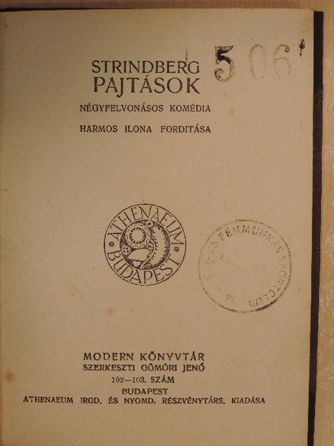 Strindberg - Pajtások [antikvár]