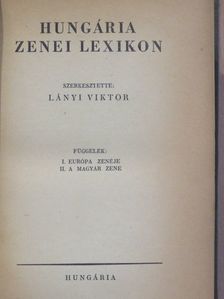 Hungária zenei lexikon [antikvár]