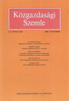 Szabó Katalin - Közgazdasági Szemle LII. évfolyam 2005. november [antikvár]