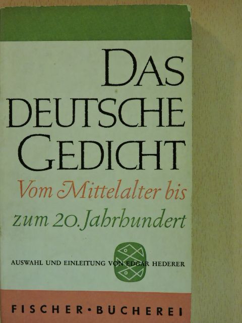 Clemens Brentano - Das deutsche Gedicht vom Mittelalter bis zum 20. Jahrhundert [antikvár]