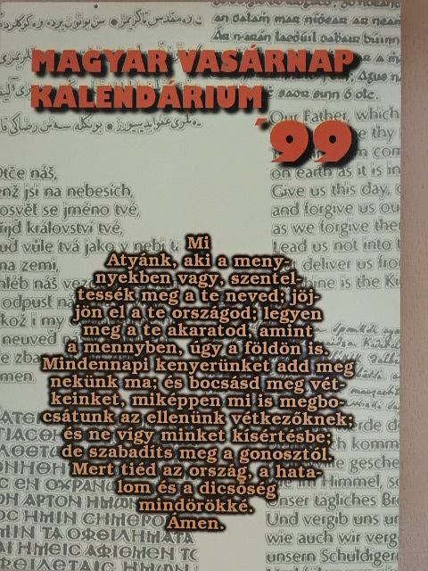 Magyar Vasárnap Kalendárium '99 [antikvár]