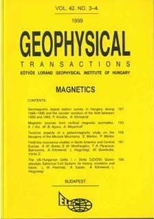 Hegybíró Zsuzsanna - Geophysical Transactions vol. 42. no. 3-4. [antikvár]