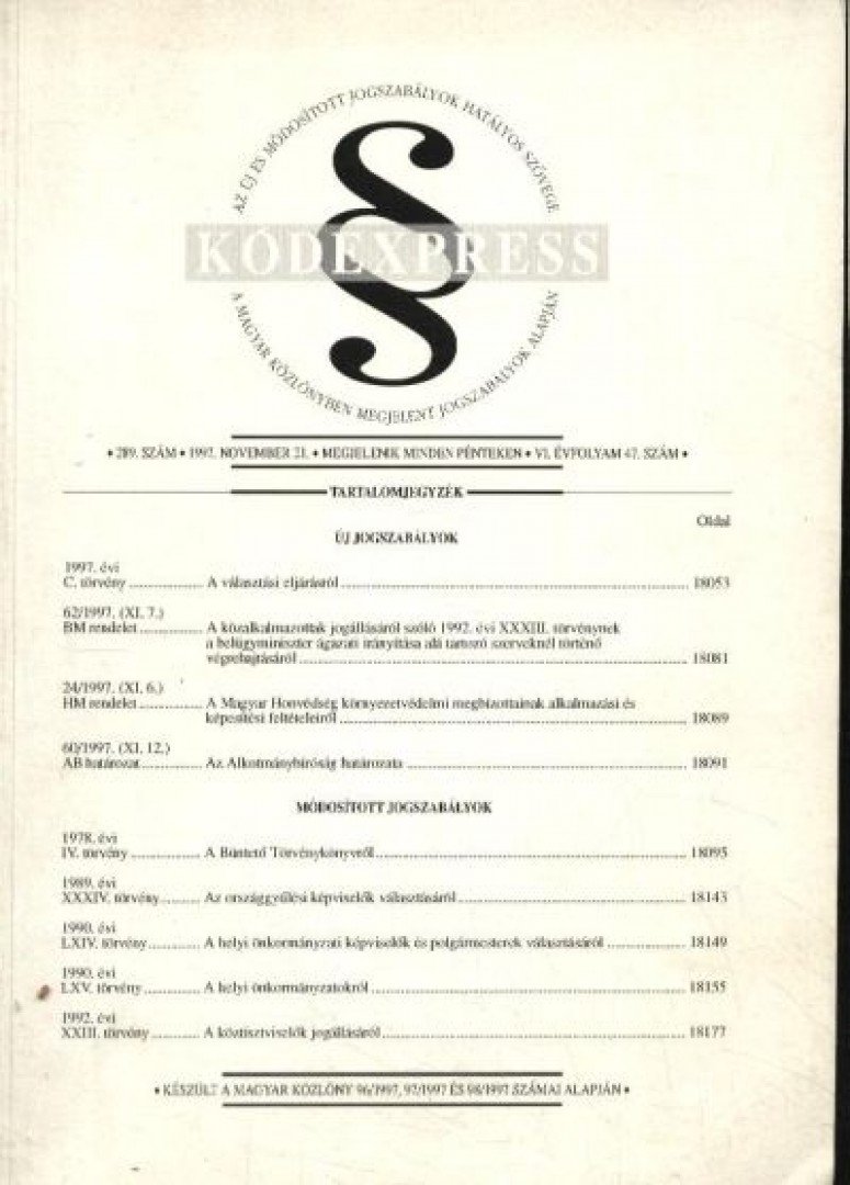 Kódexpress 1997/47. [antikvár]