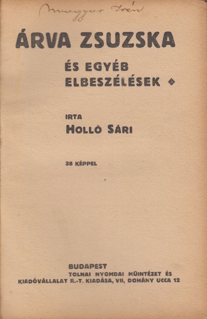 Árva Zsuzska [antikvár]