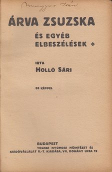 Árva Zsuzska [antikvár]