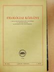 Balázs János - Filológiai Közlöny 1958/1-4. [antikvár]