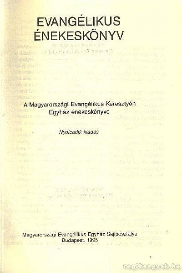 Evangélikus énekeskönyv [antikvár]