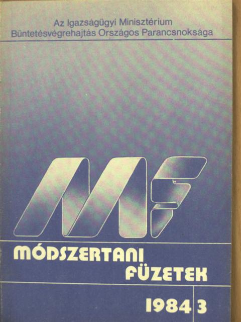Dr. Boros János - Módszertani füzetek 1984/3. [antikvár]
