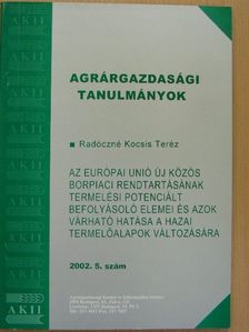 Alvincz József - Agrárgazdasági tanulmányok 2002/5. [antikvár]
