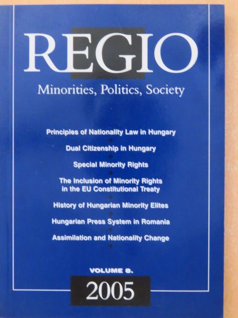 Balázs Majtényi - Regio Volume 8. 2005 [antikvár]