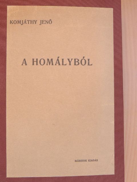 Komjáthy Jenő - A homályból [antikvár]