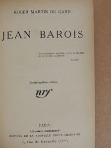 Roger Martin du Gard - Jean Barois [antikvár]