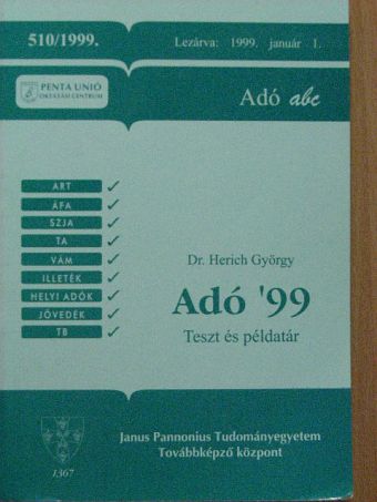 Dr. Herich György - Adó '99 [antikvár]