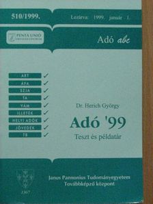 Dr. Herich György - Adó '99 [antikvár]