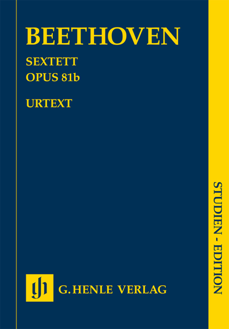 BEETHOVEN - SEXTETT OP.81b STUDIENPARTITUR URTEXT (EGON VOSS)