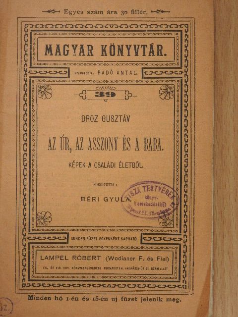 Droz Gusztáv - Az úr, az asszony és a baba [antikvár]