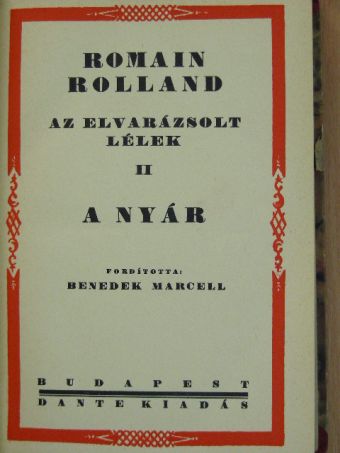 Romain Rolland - Az elvarázsolt lélek II. [antikvár]